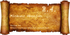 Minkusz Absolon névjegykártya